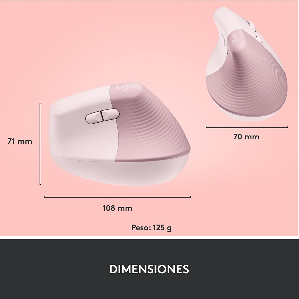 Logitech MX Vertical Ratón inalámbrico 4000 DPI - Diestros