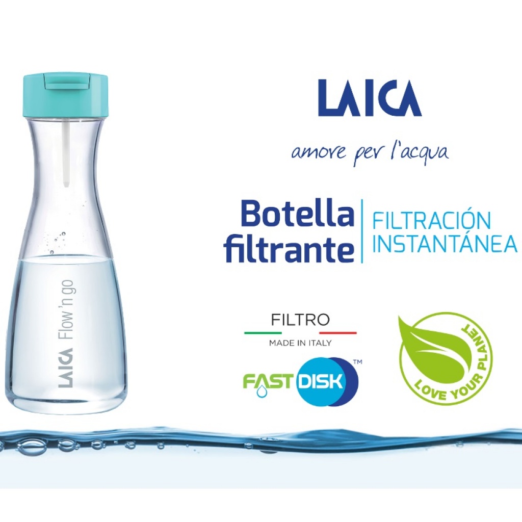 Botella con Filtro de Agua Italiano LAICA Flow'n Go 1 Litro Otros Articulos  para el Hogar Purificado