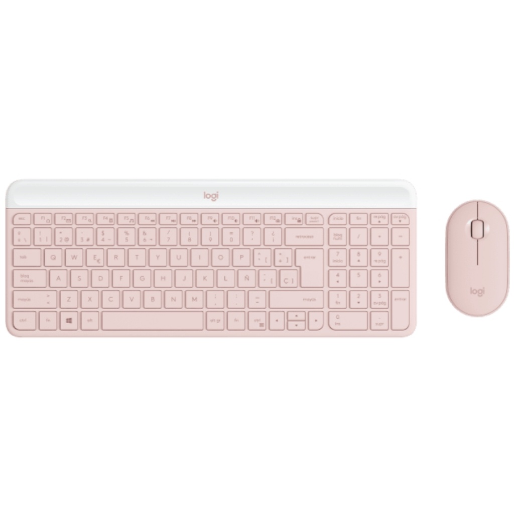 Logitech mk470 slim combo teclado + ratón inalámbricos blanco