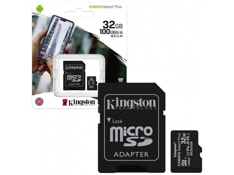 Memoria Micro SD Kingston 32GB Clase 10 Con Adaptador