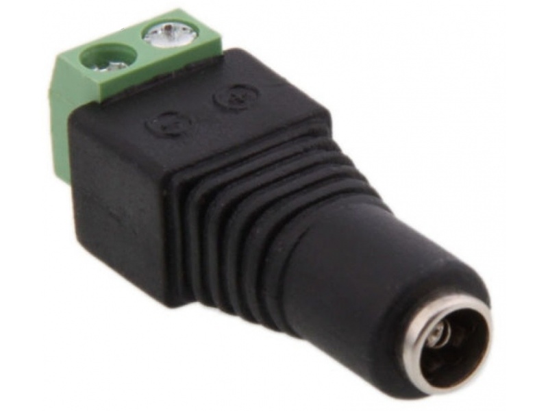 Conector 12v 2.1mm dc hembra para CCTV Camaras de Vigilancia