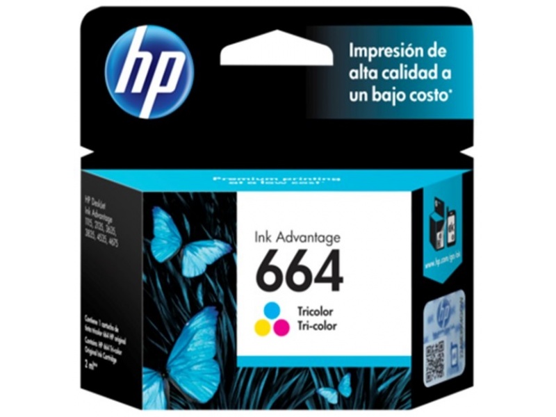 Cartucho Original HP 664 Tricolor Para Deskjet 2135 2675 3635 4535 3775 3785