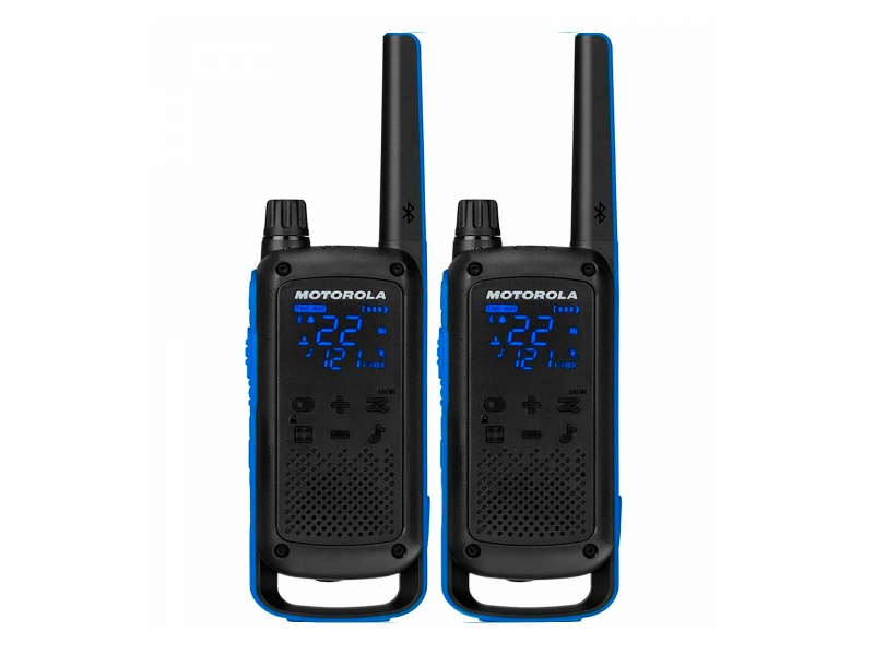 Handy Walkie Talkie Motorola TalkAbout T800 2 Vas 22 Canales 56 Km Bluetooth con Linterna Bateria y Resistente al Agua