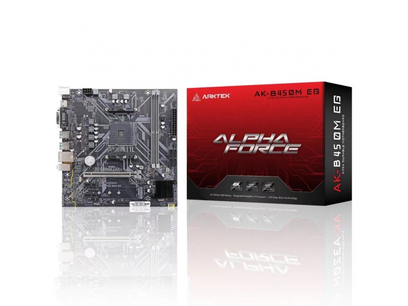 Motherboard Arktek AK-B450M EG AMD Socket AM4 DDR4 2x DIMM M2