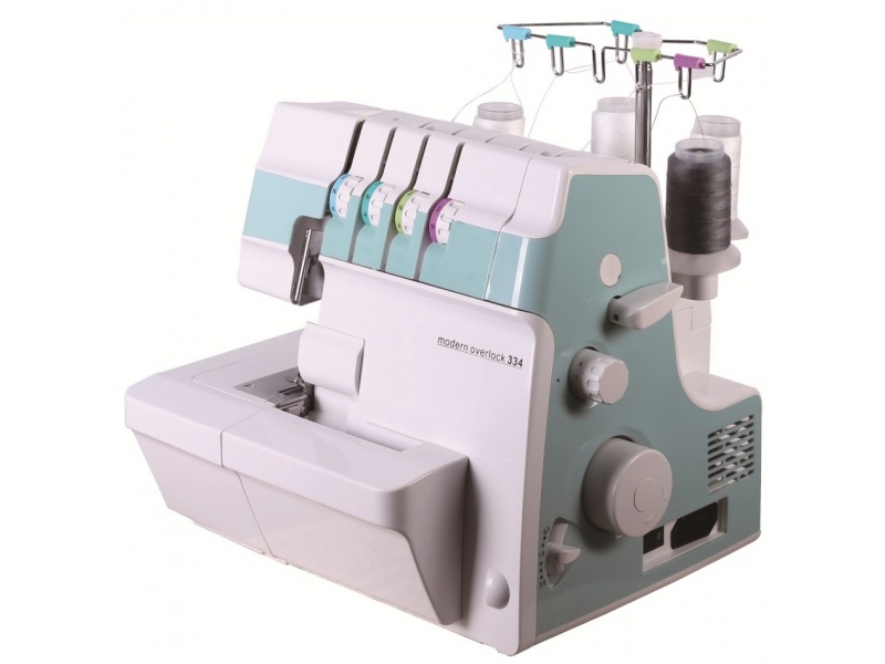 Maquina de Coser Telefunken TLFOVER 334 Overlock de 4 Hilos Luz Recortadora de hilo Brazo Libre