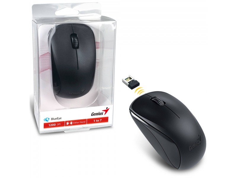 Mouse inalambrico Genius NX-7000 BlueEye USB Negro