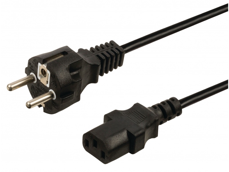 Cable de Corriente DRACMA Schuko 1,8 Metros para PC y Monitores
