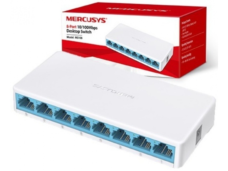 Switch Mercusys MS108 8 Puertos Rj45 Red