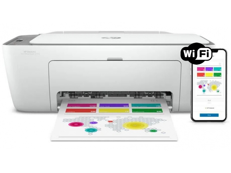 Impresora Multifuncion HP Deskjet 2775 Wifi + Cartuchos