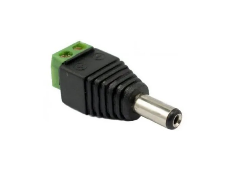 Conector 12v 2.1mm dc macho para CCTV Camaras Vigilancia