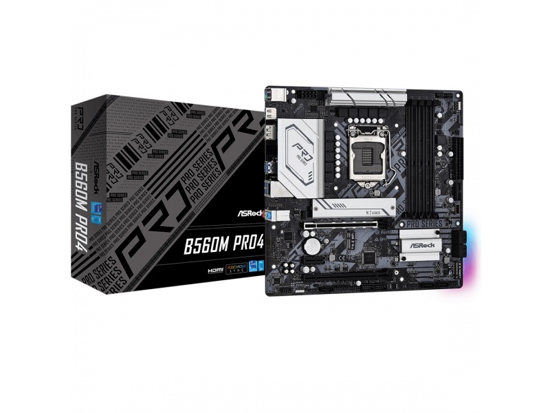 Motherboard ASRock B560M Pro4 Gaming Socket LGA 1200 Para Intel Generacin 10 y 11