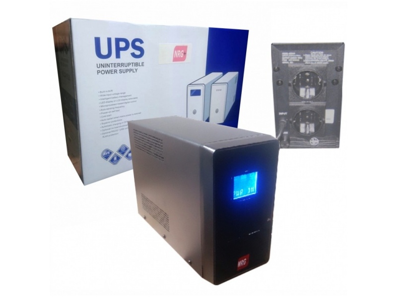 UPS Regulador/Protector de Voltaje NRG+ EA2120i 1200VA 720W 220v AVR Doble Batera Pantalla LCD