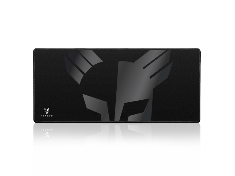 Mouse Pad Gamer Perseo Alcaeus XL Grande 700x300x3mm Negro con logo gris