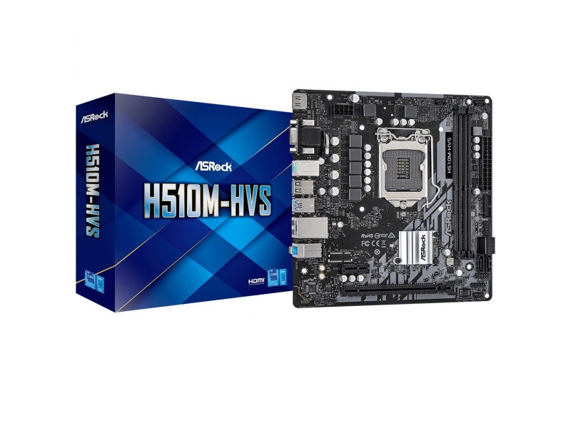 Motherboard ASRock H510M-HVS Socket LGA 1200 para INTEL Generacin 10 y 11
