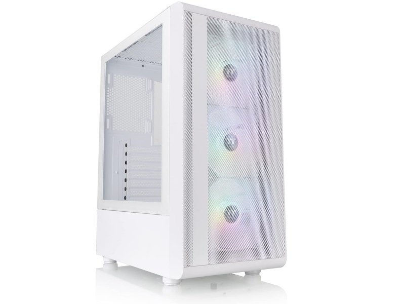 Gabinete Gaming Thermaltake S200 TG ARGB Snow Cristal Templado 3x Fanes Malla Frontal USB 3.0 Blanco