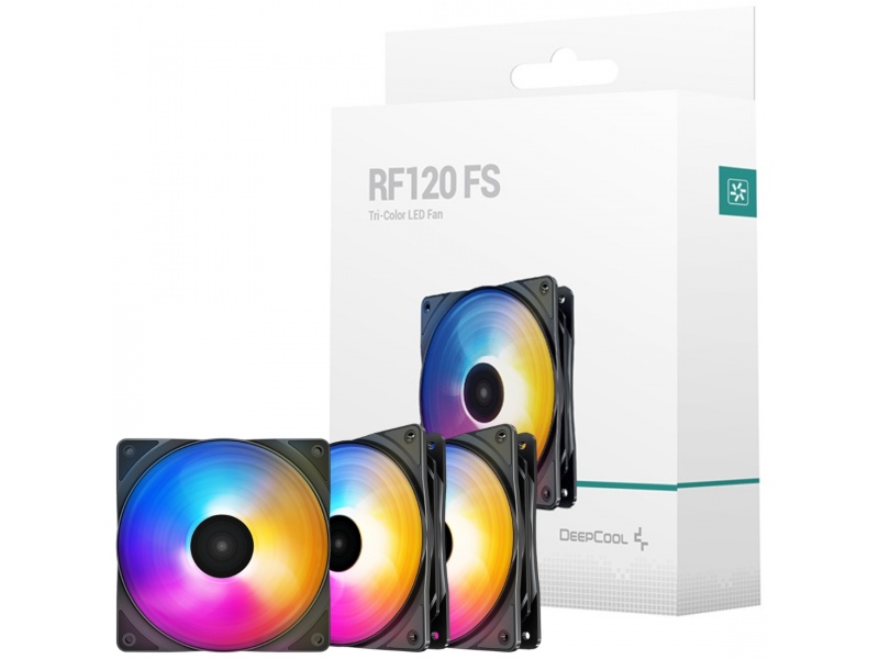 Kit Gaming Fan Cooler DeepCool RF120 FS 3 Fanes RGB Para PC RGB Led PWM Control Silent