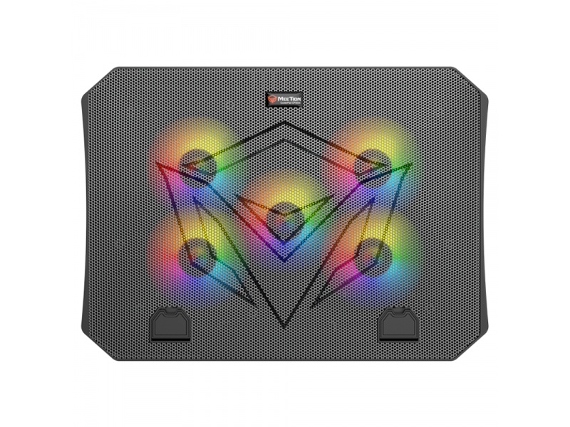 Soporte Bandeja Cooler para Notebook de Hasta 15.6'' Meetion CP3030 Gaming con 5 Fanes RGB
