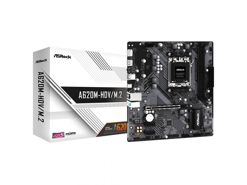Motherboard ASRock A620M-HDV/M.2 Socket AM5 AMD DDR5 PCIe 4.0 Hyper M.2 Gigabit LAN HDMI/D-Port