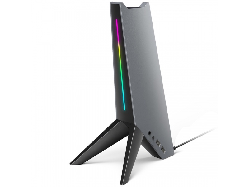 Soporte Gaming RGB Peohzarr para Auriculares Antideslizante con Puertos USB